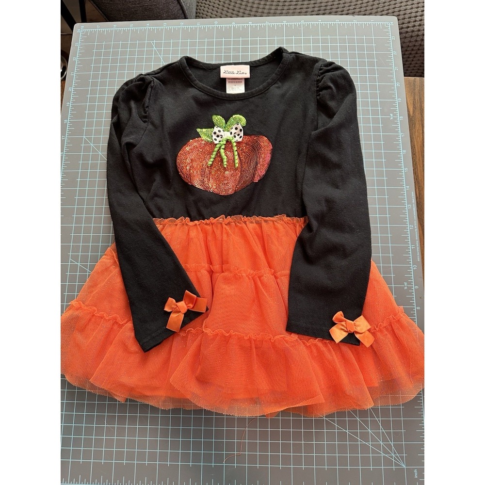 LITTLE LASS - Girls Tutu Dress - Pumpkin - Size 6